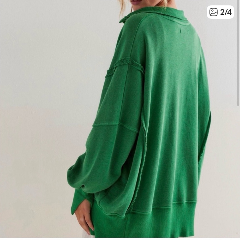 We the Free by Free People Henley Camden rolling hills green NWOT - Picture 2 of 4